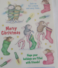 House Mouse & Friends Christmas Holiday Themed Stickers x2 New