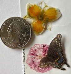 FLOWER Dimensional Stickers (13pc)Hallmark•Vellum•Pop-Ups Butterfly•Card Making•