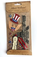 Parcel Jolee’s Boutique Glittered 3D Washington DC Scrapbook Embellishments
