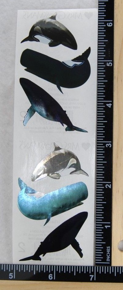 Mrs Grossman WHALES PHOTOESSENCE Stickers METALLIC SHINE