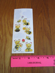 Honey Bee Bear Bike Bird AGC Vtg Stickers ONE PARTIAL SHEET as shown FREE SHIP