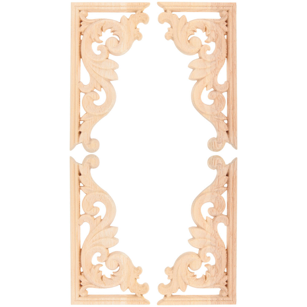 Wooden Carved Stickers Onlay Corbels Carved Wall Appliques European Style Onlays