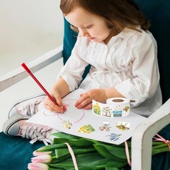 500Pcs Wildflower Stickers Roll Spring Floral Paper Decals Summer Flower Bouquet