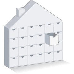 Doodlebug Designs Chipboard House Advent Calendar Diy Scrapbooking Blank