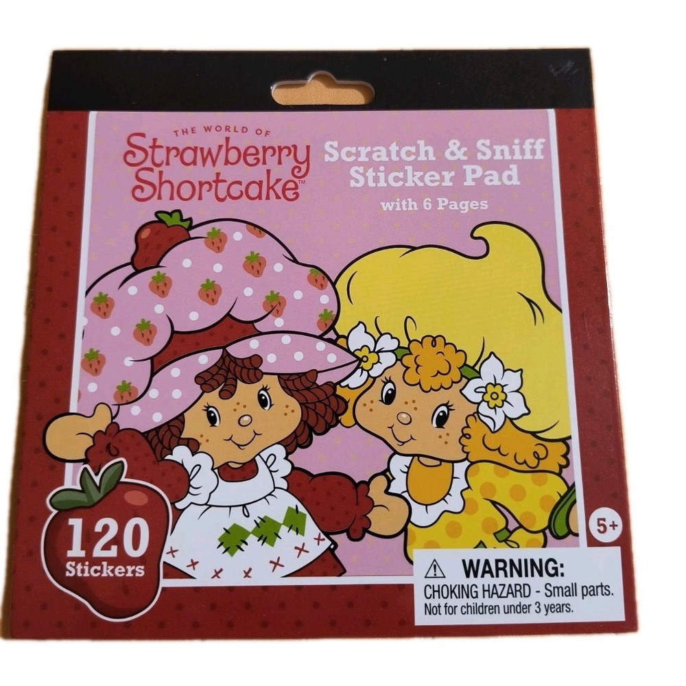 2024 Strawberry Shortcake Retro 120 Scratch & Sniff Sticker Pad 6 Pages 🆕🆓Ship