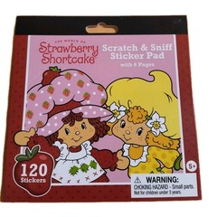 2024 Strawberry Shortcake Retro 120 Scratch & Sniff Sticker Pad 6 Pages 🆕🆓Ship