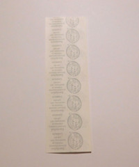 SandyLion Lot 1 Strip ~Fuzzy Giraffe Baby Giraffes DARK Brown~ Stickers READ