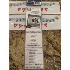 Deja Views Mini Banners Happy Birthday Party Scrapbooking Lot of 3 BA2-108 New