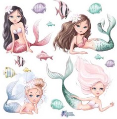 Violette Stickers Trendy Mermaid Girls Craft Planner Supply Scrapbook Fish