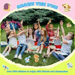 Vibrant 1300+ Animal Stickers with 8 Sheets for Kids – Fun Learning & Crafting