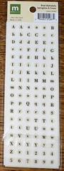 Making Memories Brads Alphabets Springtime Cream Alpha Letters 2 Sheets Stickers