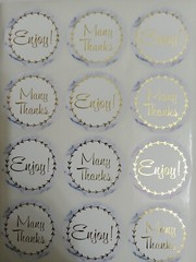 Marble Thank You 2.5″ Stickers 12 Sheets Total. 12 Stickers Per-Sheet 144 Total