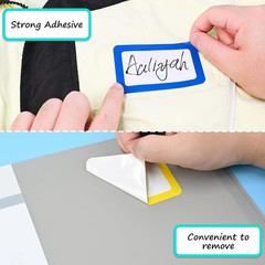200 Stickers – 3.5″ X 2.25″ Colors Plain Name Tags Stickers with Perforated Line