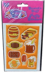 Vintage Scratch N Sniff Stickers Root Beer Puffy Sweet Stuff Originals