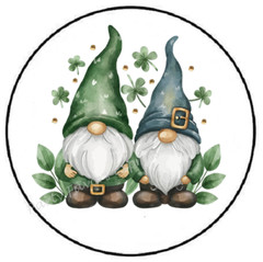 ST PATRICKS DAY GNOMES ENVELOPE SEALS LABELS STICKERS PARTY FAVORS