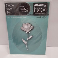 Memory Box English Rose Stem & Single Rose Stem Craft Die Set of 2 NEW
