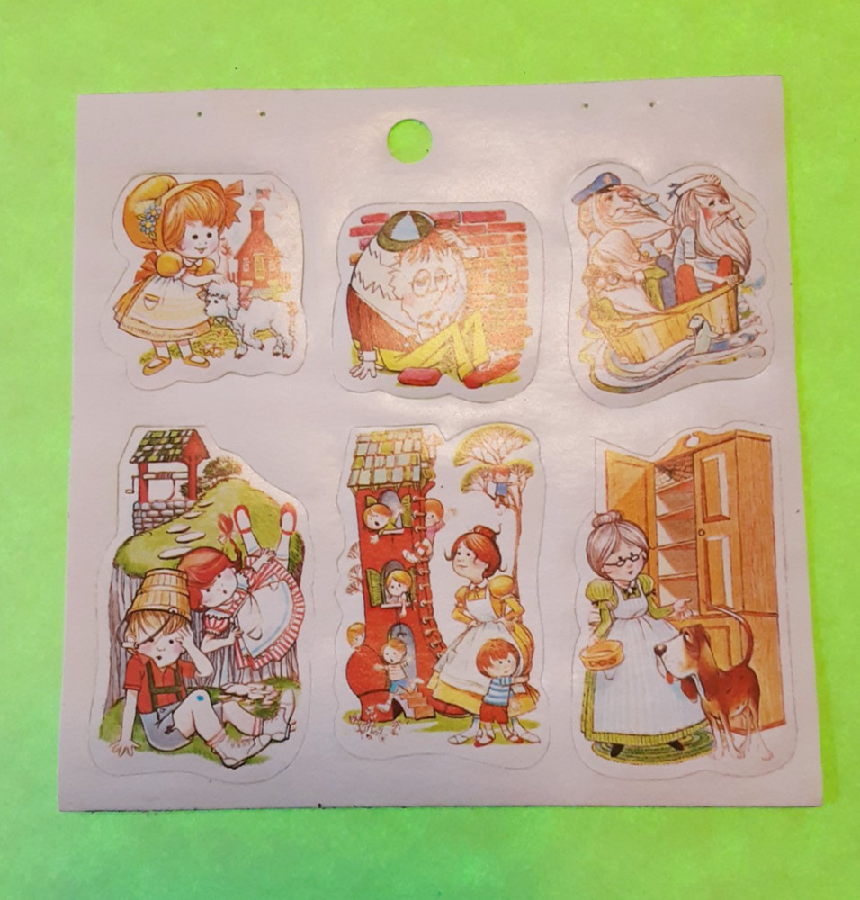 vintage Eureka Eureka Nursery Rhymes small sticker sheet