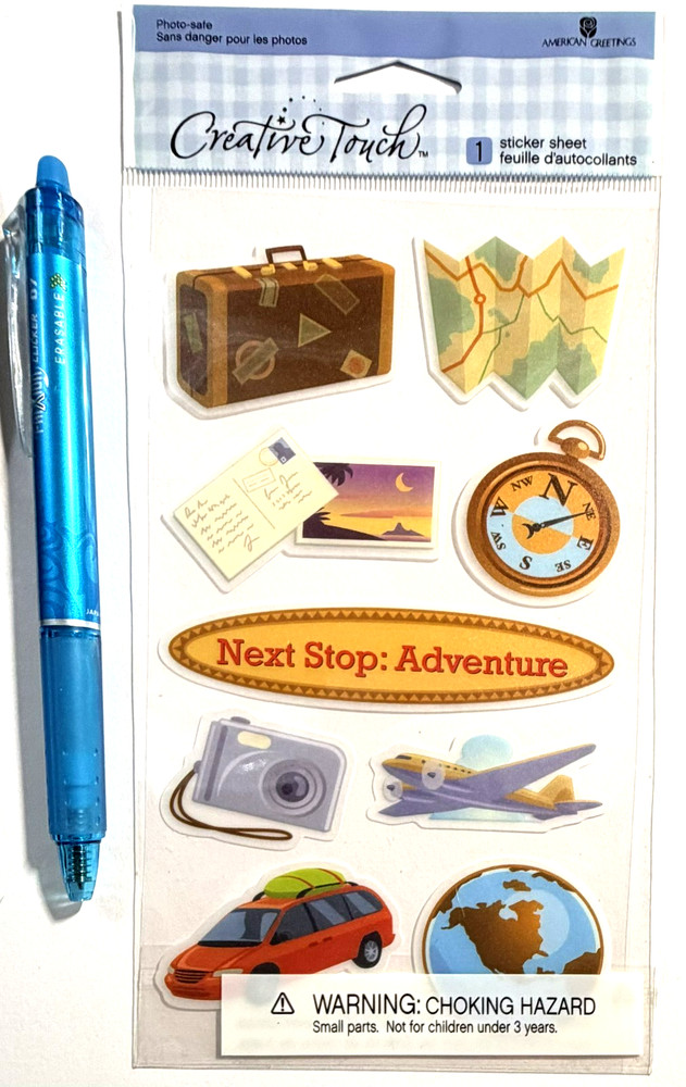 Travel Road Trip Stickers Scrapbooking Card Journal Planner American Greetings