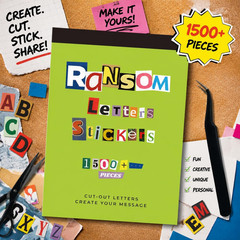 Letter Stickers Book-Scrapbook Supplies | 1500Pcs Vintage Ransom Alphabet Sticke