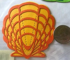 SEA SHORE Laser Overlay Die-Cuts(3pc) DCWV•Fish•Shells•Tropical•Travel •Vacation