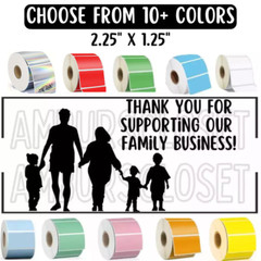 THANK YOU STICKERS 2.25″ ENVELOPE LABELS SEALS FAMILY SHOP SCRATCH RESISTANT