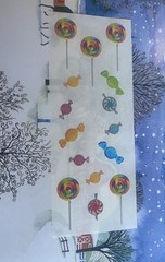 Vintage Creative Memories Sticker Strip Lollipops & Candies 2×5 Inches