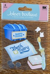 RARE Jolees Baby’s 1st Teeth Tooth Fairy Brush Money Box Toddler Infant Stickers