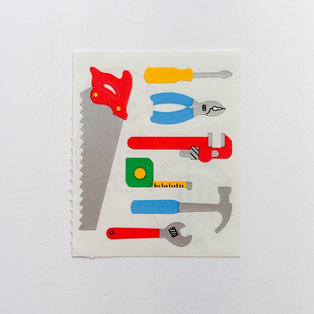 Mrs. Grossman’s Sticker Tools Saw Hammer Vintage 1995 Stickers One Square