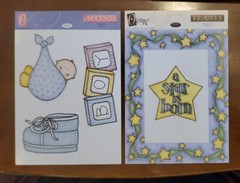 O’Scrap! Cardz scrapbooking frames & die cuts, baby boy themed