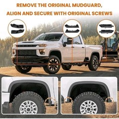 Mud Flap Delete Fit for Chevy Silverado 2500/3500 2020-2025,ABS No-Drill Mud …
