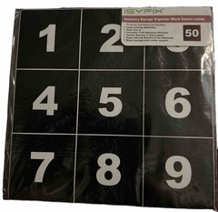 iSYFIX Consecutive Number Stickers – 1 to 50, 1 Set – Vinyl Self 2-inch Black