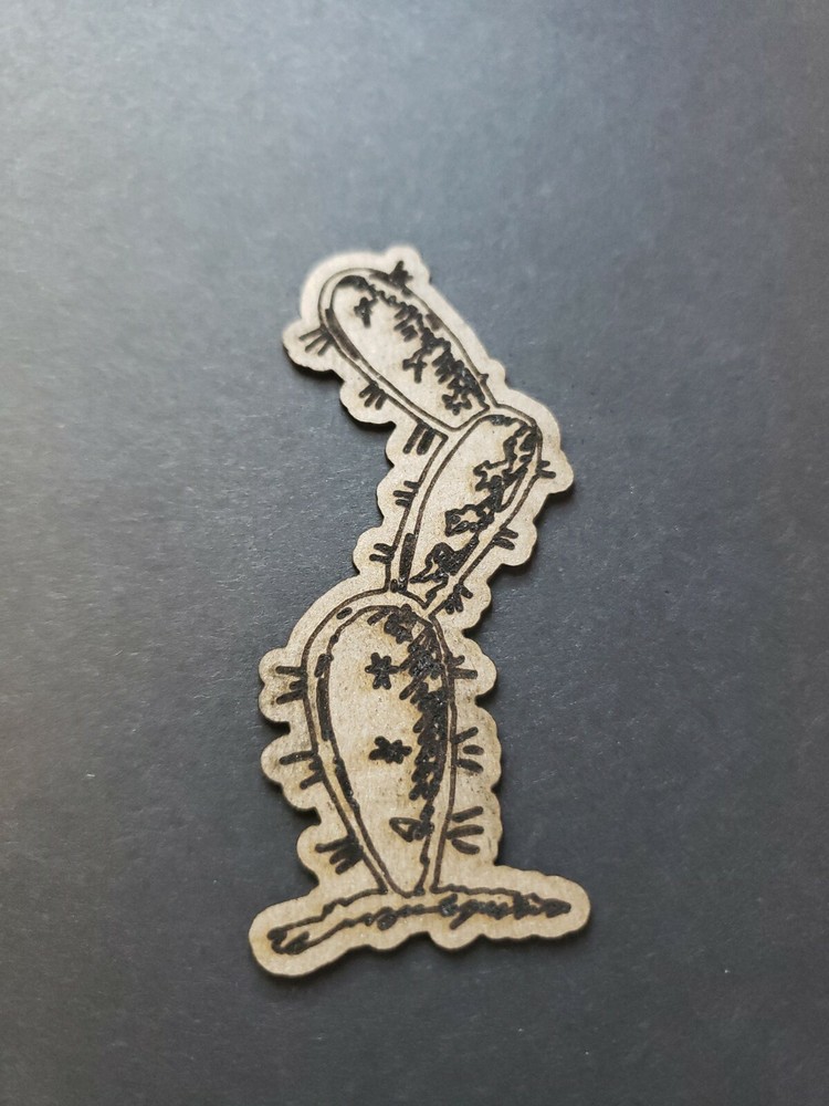 Chipboard Scrapbooking laser scored and cut die cut embellishment Cactus #3