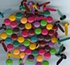 MINI FALL SCRAPBOOKING BRADS *EYELET OUTLET APPROX 70 PCS 6 COLORS