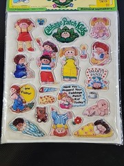Vintage Cabbage Patch Puffy Stickers 1983 Styles 2 And 5 Sealed