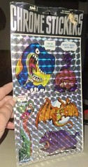 vintage Stickers,mark 1,chrome Prism Dinosaurs, Big Read Cs38