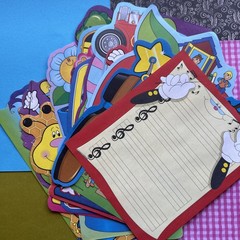 Vintage 90s Y2K Carson Dellosa Novel Notes Stationery Sheets School Bus Lot