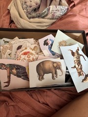 Box Full Of Vintage Looking Stickers