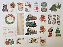 Vintage 80s 90s Grossman The Gifted Line Xmas Santa Train Scrapbook Stickers