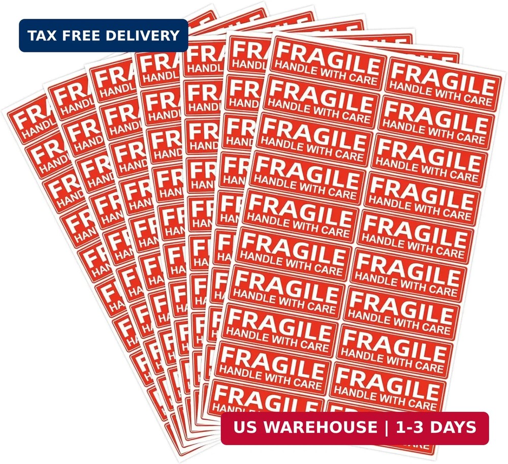 1200 Pcs Fragile Stickers for Shipping,1×3 Inch Fragile Stickers for Moving | Ha