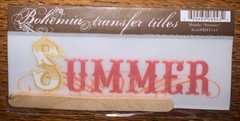 Lot Of 2 My Minds Eye BOHEMIA RUB ON TRANSFERS Seasons TITLE ~ Winter ~ Summer ~