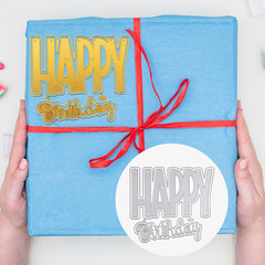 Happy Birthday Die Cuts for Card Making, Exquisite Birthday Stamps and Dies for