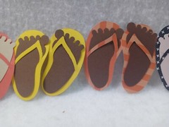 Sandals & footprint Summer Beach 6 Sets Blush Tan Brown –U Choose