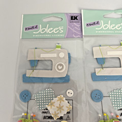 Vintage Jolee’s Sewing Machine & Notions Sticker Lot- NOS- Set of 3