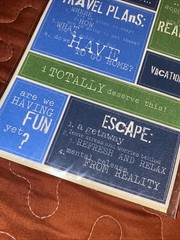 Making Memories Stickers Vacation» 2 Sheets Travel Plans Words Escape 2004 New