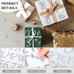 921 Pieces 8 Sheets Glitter Alphabet Number Stickers Self Adhesive Glitter Vinyl