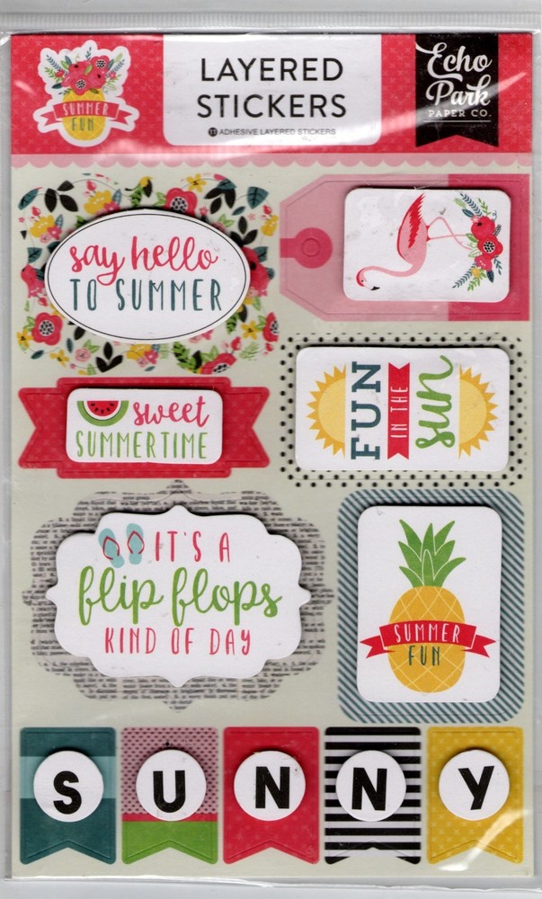 Echo Park~SUMMER FUN~embellishment set~Really nice! Quick Ship!!