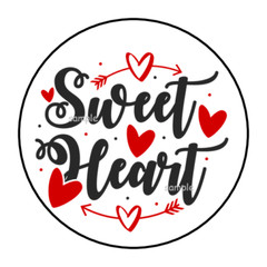 30 VALENTINE’S SWEET HEART ENVELOPE SEALS STICKERS LABELS TAGS 1.5″ ROUND LOVE