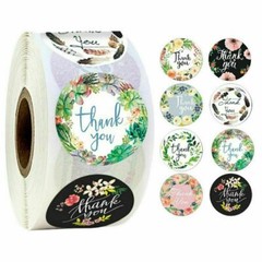 500Pc Thank You Stickers Labels for Envelopes Bubble Mailers Gift Bags Packaging