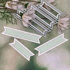 Layered stitched tags labels metal cutting dies cut cutter die YOU CHOOSE