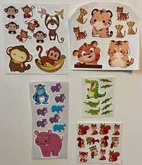 Zoo Jungle Animal Sticker Lot! Paper Reflections, San Diego Zoo, Etc